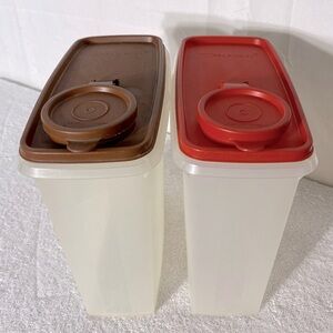 Vintage Tupperware Super Cereal Storers Airtight Food Storage Containers 4pc